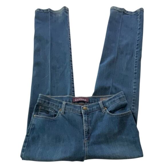 Gloria Vanderbild Amanda Jeans Women 8 High Rise Straight Stretch Mid Wash Denim - Picture 5 of 9